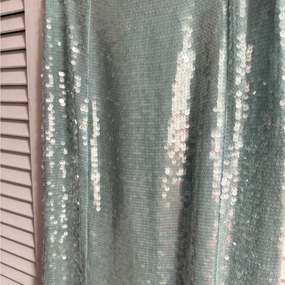 Veronica Beard Sequin Mint Green Midi Skirt - Picture 7 of 7